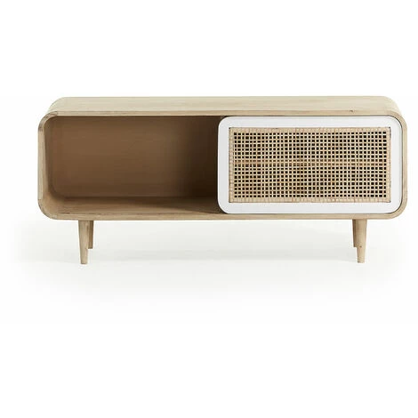 Kave Home - Meuble TV Gerald 120 X 50 Cm Avec Porte En Bois Massif De Manguier - Naturel 5 Kave Home - Meuble TV Gerald 120 X 50 Cm Avec Porte En Bois Massif De Manguier - Naturel – Image 3