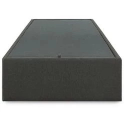 Kave Home - Sommier Coffre Matters 90 X 190 Cm Graphite Avec Structure En Bois Et Mousse De Polyuréthane Rembourré Avec Tissu Traitement Anti-taches - Noir