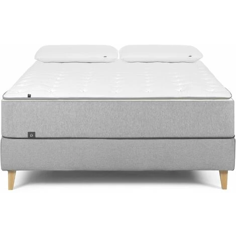 Kave Home - Base De Lit Nikos Gris 140 X 190 Cm Avec Structure En Bois De Hêtre Et Fibre En Tissu Avec Traitement Anti-tâches - Gris 4 Kave Home - Base De Lit Nikos Gris 140 X 190 Cm Avec Structure En Bois De Hêtre Et Fibre En Tissu Avec Traitement Anti-tâches - Gris – Image 2
