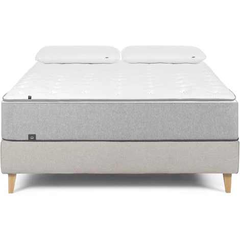 Kave Home - Base De Lit Nikos Beige 140 X 190 Cm Avec Structure En Bois De Hêtre Et Fibre En Tissu Avec Traitement Anti-tâches - Beige 4 Kave Home - Base De Lit Nikos Beige 140 X 190 Cm Avec Structure En Bois De Hêtre Et Fibre En Tissu Avec Traitement Anti-tâches - Beige – Image 2