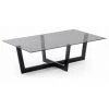 Kave Home - Table Basse Plam Transparent Rectangulaire 120 X 70 Cm En Verre Trempé Et Pieds En Acier Noir - Noir 2 Kave Home - Table Basse Plam Transparent Rectangulaire 120 X 70 Cm En Verre Trempé Et Pieds En Acier Noir - Noir -KAVE HOME Soldes 2022 12370721 1