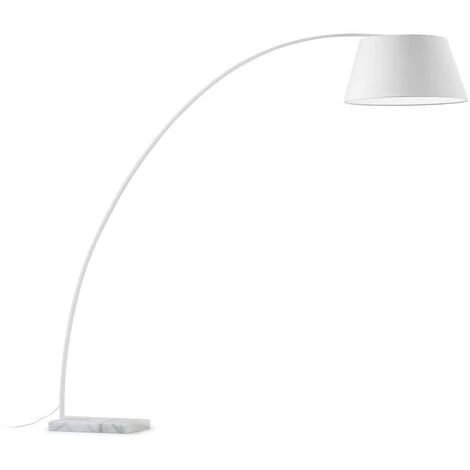 Kave Home - Lampadaire Juhe Blache En Acier Et Base En Marbre - Blanc 3 Kave Home - Lampadaire Juhe Blache En Acier Et Base En Marbre - Blanc