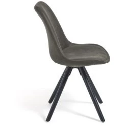 Kave Home - Chaise De Salle à Manger Ralf Graphite En Polyuréthane Avec Siège Rembourré Et Pieds En Bois Massif De Hêtre - Noir 8 Kave Home - Chaise De Salle à Manger Ralf Graphite En Polyuréthane Avec Siège Rembourré Et Pieds En Bois Massif De Hêtre - Noir -KAVE HOME Soldes 2022 12370738 2