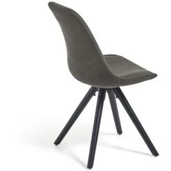 Kave Home - Chaise De Salle à Manger Ralf Graphite En Polyuréthane Avec Siège Rembourré Et Pieds En Bois Massif De Hêtre - Noir 9 Kave Home - Chaise De Salle à Manger Ralf Graphite En Polyuréthane Avec Siège Rembourré Et Pieds En Bois Massif De Hêtre - Noir -KAVE HOME Soldes 2022 12370738 3