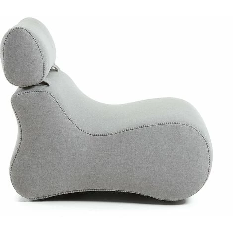 Kave Home - Fauteuil Club Gris Avec Appui-tête Et Tapissé En Tissu Anti-tâches - Gris 5 Kave Home - Fauteuil Club Gris Avec Appui-tête Et Tapissé En Tissu Anti-tâches - Gris – Image 3