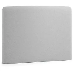 Kave Home - Tète De Lit Dyla Gris 108 X 76 Cm En Bois Et Mousse De Polyuréthane Rembourré Avec Tissu Traitement Anti-taches Pour Lit De 90 Cm - Gris