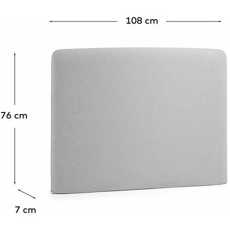 Kave Home - Tète De Lit Dyla Gris 108 X 76 Cm En Bois Et Mousse De Polyuréthane Rembourré Avec Tissu Traitement Anti-taches Pour Lit De 90 Cm - Gris 5 Kave Home - Tète De Lit Dyla Gris 108 X 76 Cm En Bois Et Mousse De Polyuréthane Rembourré Avec Tissu Traitement Anti-taches Pour Lit De 90 Cm - Gris – Image 3