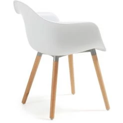 Kave Home - Chaise De Salle à Manger Kevya Blanc Avec Accoudoirs Et Pieds En Bois Massif De Hêtre - Blanc 8 Kave Home - Chaise De Salle à Manger Kevya Blanc Avec Accoudoirs Et Pieds En Bois Massif De Hêtre - Blanc -KAVE HOME Soldes 2022 12370761 3