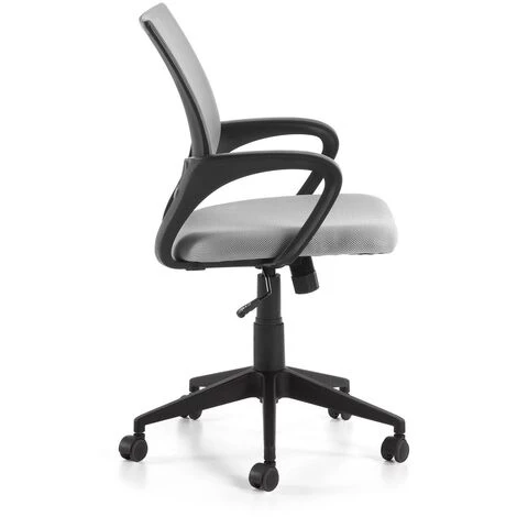 Kave Home - Chaise De Bureau Rail Gris Avec Accoudoirs Et Roulettes - Gris 4 Kave Home - Chaise De Bureau Rail Gris Avec Accoudoirs Et Roulettes - Gris – Image 2