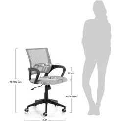 Kave Home - Chaise De Bureau Rail Gris Avec Accoudoirs Et Roulettes - Gris 11 Kave Home - Chaise De Bureau Rail Gris Avec Accoudoirs Et Roulettes - Gris -KAVE HOME Soldes 2022 12370766 5