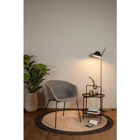 Kave Home - Lampadaire Aurelia Noir En Acier - Noir 4 Kave Home - Lampadaire Aurelia Noir En Acier - Noir – Image 2