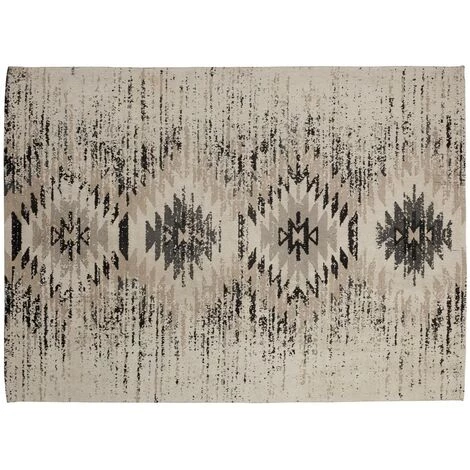 Kave Home - Tapis Bea Noir Et Taupe Rectangulaire 230 X 160 Cm En Chenille De Coton - Beige 3 Kave Home - Tapis Bea Noir Et Taupe Rectangulaire 230 X 160 Cm En Chenille De Coton - Beige