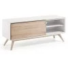 Kave Home - Meuble TV Eunice Blanc 134 X 56 Cm Avec Porte En Bois Avec Pieds En Bois Massif De Frêne - Blanc 1 Kave Home - Meuble TV Eunice Blanc 134 X 56 Cm Avec Porte En Bois Avec Pieds En Bois Massif De Frêne - Blanc -KAVE HOME Soldes 2022 12371044 1