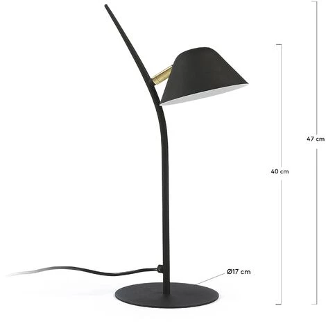 Kave Home - Lampe De Table Aurelia Noire En Acier - Noir 5 Kave Home - Lampe De Table Aurelia Noire En Acier - Noir – Image 3