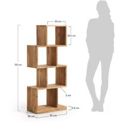 Kave Home - Étagère Aroba 55 X 132 Cm En Bois De Sapin - Naturel -KAVE HOME Soldes 2022 12371139 4