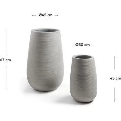 Kave Home - Lot De 2 Cache-pots Loa Gris En Ciment Pour Usage Intérieur Et Extérieur - Gris 7 Kave Home - Lot De 2 Cache-pots Loa Gris En Ciment Pour Usage Intérieur Et Extérieur - Gris -KAVE HOME Soldes 2022 12371149 3