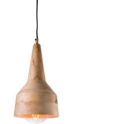 Kave Home - Suspension Allie 1 Ampoule En Bois Massif De Manguier - Naturel