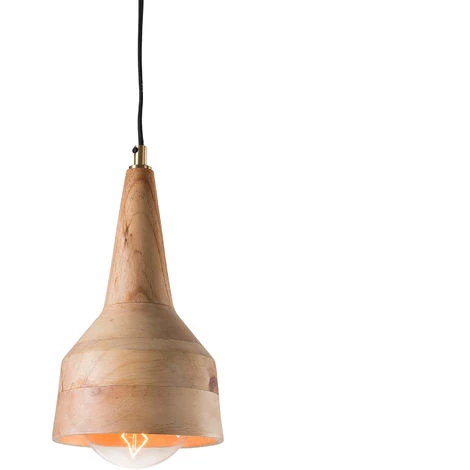 Kave Home - Suspension Allie 1 Ampoule En Bois Massif De Manguier - Naturel 3 Kave Home - Suspension Allie 1 Ampoule En Bois Massif De Manguier - Naturel