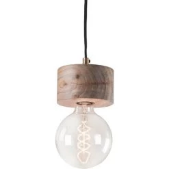 Kave Home - Suspension Allie 1 Ampoule En Bois Massif De Manguier - Naturel