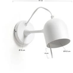 Kave Home - Applique Lucilla Blanc En Acier - Blanc -KAVE HOME Soldes 2022 12371321 3