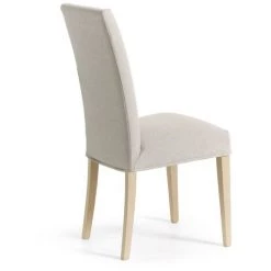 Kave Home - Chaise De Salle à Manger Freda Beige Déhoussable Avec Pieds En Bois Massif - Beige -KAVE HOME Soldes 2022 12371337 3