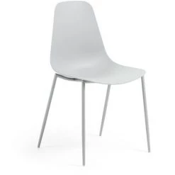 Kave Home - Chaise De Salle à Manger Whatts Gris En Polypropylène Et Pieds En Acier - Gris