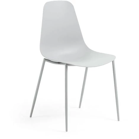 Kave Home - Chaise De Salle à Manger Whatts Gris En Polypropylène Et Pieds En Acier - Gris 3 Kave Home - Chaise De Salle à Manger Whatts Gris En Polypropylène Et Pieds En Acier - Gris