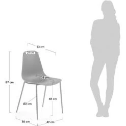 Kave Home - Chaise De Salle à Manger Whatts Gris En Polypropylène Et Pieds En Acier - Gris 11 Kave Home - Chaise De Salle à Manger Whatts Gris En Polypropylène Et Pieds En Acier - Gris -KAVE HOME Soldes 2022 12371439 5