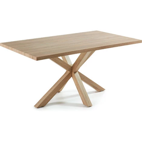 Kave Home - Table De Salle à Manger Argo Rectangulaire 180 X 100 Cm En Mélamine Et Pieds En Acier - Naturel 3 Kave Home - Table De Salle à Manger Argo Rectangulaire 180 X 100 Cm En Mélamine Et Pieds En Acier - Naturel