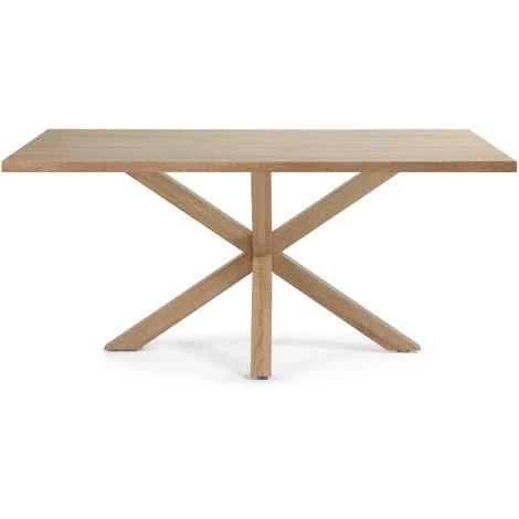 Kave Home - Table De Salle à Manger Argo Rectangulaire 180 X 100 Cm En Mélamine Et Pieds En Acier - Naturel 4 Kave Home - Table De Salle à Manger Argo Rectangulaire 180 X 100 Cm En Mélamine Et Pieds En Acier - Naturel – Image 2