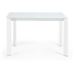 Kave Home - Table De Salle à Manger Extensible Axis Rectangulaire 120 (180) X 80 Cm Blanche En Verre Et Pieds En Acier Blanc - Blanc 8 Kave Home - Table De Salle à Manger Extensible Axis Rectangulaire 120 (180) X 80 Cm Blanche En Verre Et Pieds En Acier Blanc - Blanc -KAVE HOME Soldes 2022 12371514 3