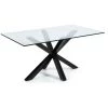 Kave Home - Table De Salle à Manger Argo Rectangulaire 180 X 100 Cm En Verre Et Pieds En Acier Noir - Transparent 1 Kave Home - Table De Salle à Manger Argo Rectangulaire 180 X 100 Cm En Verre Et Pieds En Acier Noir - Transparent -KAVE HOME Soldes 2022 12371592 1
