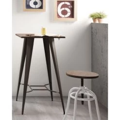 Kave Home - Table Haute De Salle à Manger Malira 60 X 60 Cm En Bois Avec Structure En Acier Graphite - Noir 8 Kave Home - Table Haute De Salle à Manger Malira 60 X 60 Cm En Bois Avec Structure En Acier Graphite - Noir -KAVE HOME Soldes 2022 12371595 3