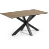 Kave Home - Table De Salle à Manger Argo Rectangulaire 160 X 90 Cm En Porcelaine Iron Corten Et Pieds En Acier Noir - Marron -KAVE HOME Soldes 2022 12371604 1