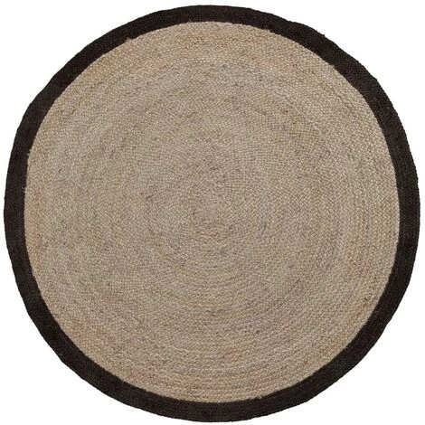 Kave Home - Tapis Saht Beige Et Noir Rond Ø 150 Cm En Jute Naturel - Naturel 3 Kave Home - Tapis Saht Beige Et Noir Rond Ø 150 Cm En Jute Naturel - Naturel
