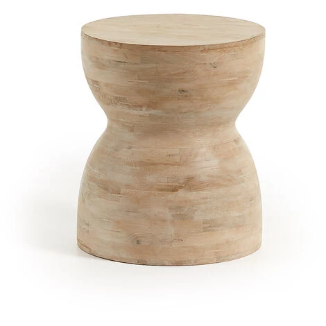Kave Home - Table D'appoint Mazy Ronde Ø 40 Cm En Bois Massif En Manguier - Naturel 3 Kave Home - Table D'appoint Mazy Ronde Ø 40 Cm En Bois Massif En Manguier - Naturel