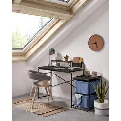 Kave Home - Bureau Foreman Noir Rectangulaire 98 X 46 Cm En Acier Avec Rangement - Noir 8 Kave Home - Bureau Foreman Noir Rectangulaire 98 X 46 Cm En Acier Avec Rangement - Noir -KAVE HOME Soldes 2022 12391572 3