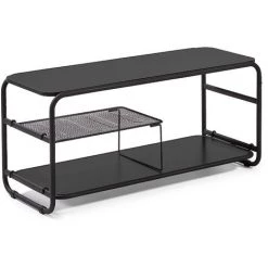 Kave Home - Meuble TV Academy 98 X 46 Cm En Acier - Noir
