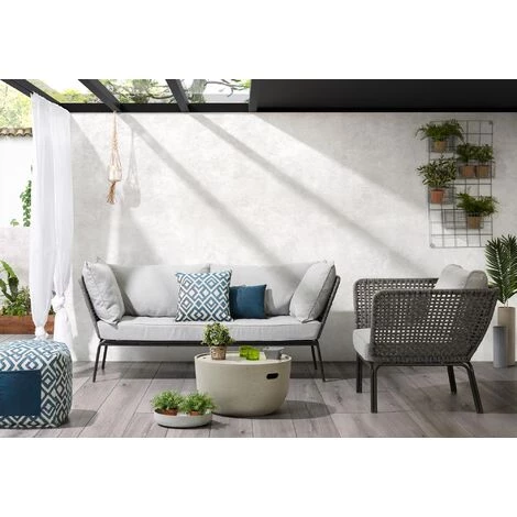 Kave Home - Set De 2 Bols Marta Gris Et Beige En Ciment Pour Usage Intérieur Et Extérieur - Gris 4 Kave Home - Set De 2 Bols Marta Gris Et Beige En Ciment Pour Usage Intérieur Et Extérieur - Gris – Image 2