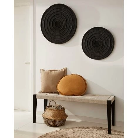 Kave Home - Set De 2 Paniers Thai Marron Et Noir En Fibres Naturelles Avec Anses - Naturel 4 Kave Home - Set De 2 Paniers Thai Marron Et Noir En Fibres Naturelles Avec Anses - Naturel – Image 2