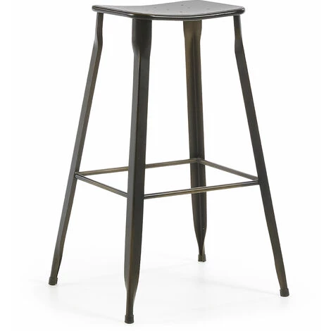 Kave Home - Tabouret De Bar Gluke Graphite 78 Cm En Acier Pour Usage Intérieur Et Extérieur - Gris 3 Kave Home - Tabouret De Bar Gluke Graphite 78 Cm En Acier Pour Usage Intérieur Et Extérieur - Gris