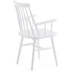 Kave Home - Chaise De Salle à Manger Tressia Blanc Avec Accoudoirs En Bois Massif De Caoutchouc - Blanc 9 Kave Home - Chaise De Salle à Manger Tressia Blanc Avec Accoudoirs En Bois Massif De Caoutchouc - Blanc -KAVE HOME Soldes 2022 12433004 3