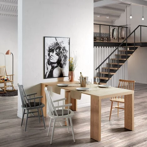 Kave Home - Chaise De Salle à Manger Tressia Blanc Avec Accoudoirs En Bois Massif De Caoutchouc - Blanc 6 Kave Home - Chaise De Salle à Manger Tressia Blanc Avec Accoudoirs En Bois Massif De Caoutchouc - Blanc – Image 4