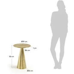 Kave Home - Table D'appoint Rhet En Métal Et Finition Dorée Ø 39 Cm - Doré 7 Kave Home - Table D'appoint Rhet En Métal Et Finition Dorée Ø 39 Cm - Doré -KAVE HOME Soldes 2022 12436093 3