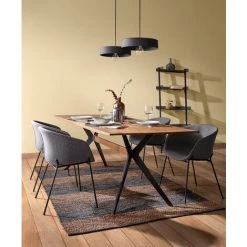 Kave Home - Table Amethyst Placage De Chêne Effet Vieilli Et Pieds En Acier Finition Noire 160 X 90 Cm - Naturel 8 Kave Home - Table Amethyst Placage De Chêne Effet Vieilli Et Pieds En Acier Finition Noire 160 X 90 Cm - Naturel -KAVE HOME Soldes 2022 12436144 3