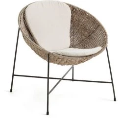 Kave Home - Fauteuil Kathryn - Naturel