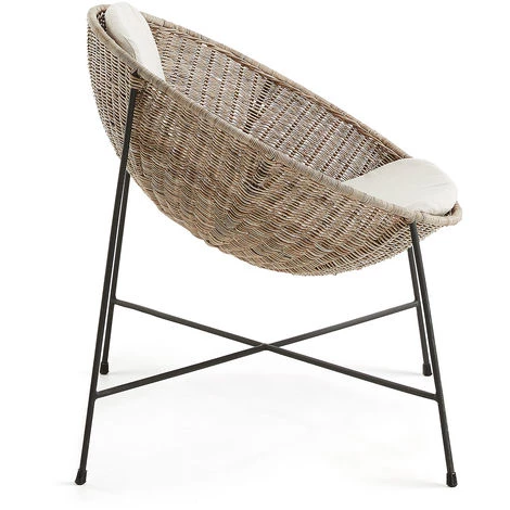 Kave Home - Fauteuil Kathryn - Naturel 4 Kave Home - Fauteuil Kathryn - Naturel – Image 2