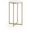 Kave Home - Table D'appoint Sheffield En Marbre Blanc Et Pieds En Acier Finition Dorée Ø 43 Cm - Blanc 1 Kave Home - Table D'appoint Sheffield En Marbre Blanc Et Pieds En Acier Finition Dorée Ø 43 Cm - Blanc -KAVE HOME Soldes 2022 12436161 1