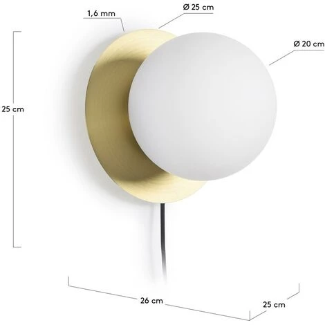 Kave Home - Applique Manz - Doré 6 Kave Home - Applique Manz - Doré – Image 4