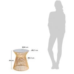 Kave Home - Table D'appoint Jolene Ø 40 Cm - Doré -KAVE HOME Soldes 2022 12436195 3